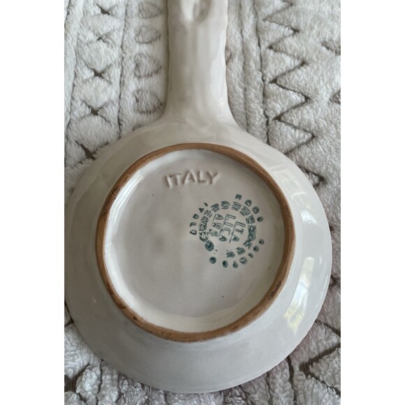 Itálica Ars Vintage Italy Ceramic Pottery Hand Painted Spoon Rest - Picture 4 of 7